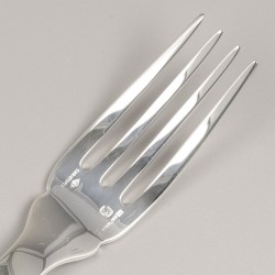 Christofle 7-delige set visvorken, model Commodore, Sterling zilver.