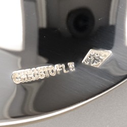 Christofle 3-delig lot salade-serveervorken, model Commodore, Sterling zilver.
