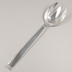 Christofle 3-delig lot salade-serveervorken, model Commodore, Sterling zilver.