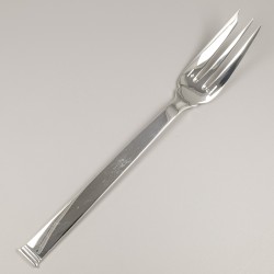 Christofle 3-delig lot vlees-serveervorken, model Commodore, Sterling zilver.