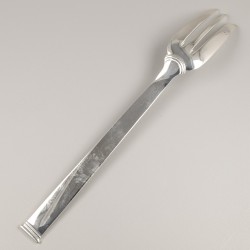Christofle 3-delig lot vlees-serveervorken, model Commodore, Sterling zilver.