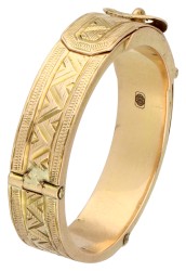 14K Geelgouden antieke gesp ring.