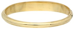 No Reserve - 14K Geelgouden bangle armband bezet met diamant en synthetische robijn.