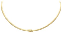 14K Geelgouden omega schakelcollier.