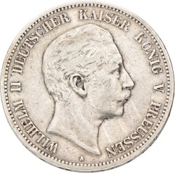 German states. Prussia. Wilhelm II. 5 Mark. 1896 A.