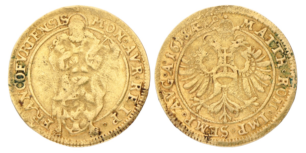 German States. Frankfurt. Matthias. Goldgulden. 1618.