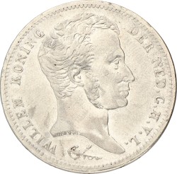 1 Gulden. Willem I. 1831/21. Zeer Fraai / Prachtig.
