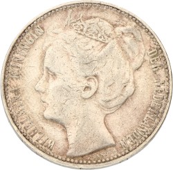 1 Gulden. Wilhelmina. 1901. Zeer Fraai.