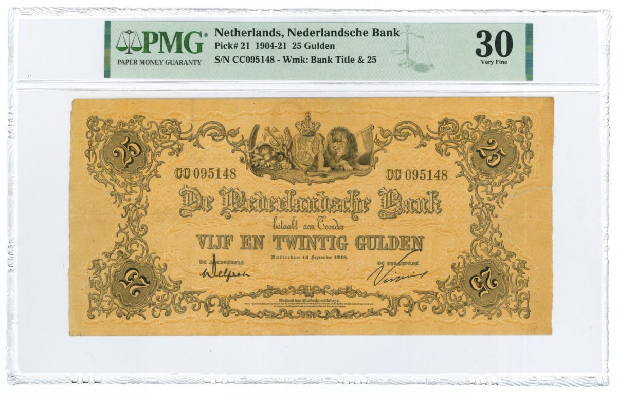 Nederland. 25 gulden. Bankbiljet. Type 1860. - PMG 30.