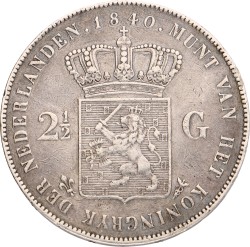 2½ Gulden. Willem I. 1840. Zeer Fraai.
