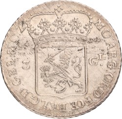 3 gulden - generaliteits. Gelderland. 1764. Zeer Fraai.