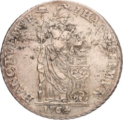 3 gulden - generaliteits. Gelderland. 1764. Zeer Fraai.