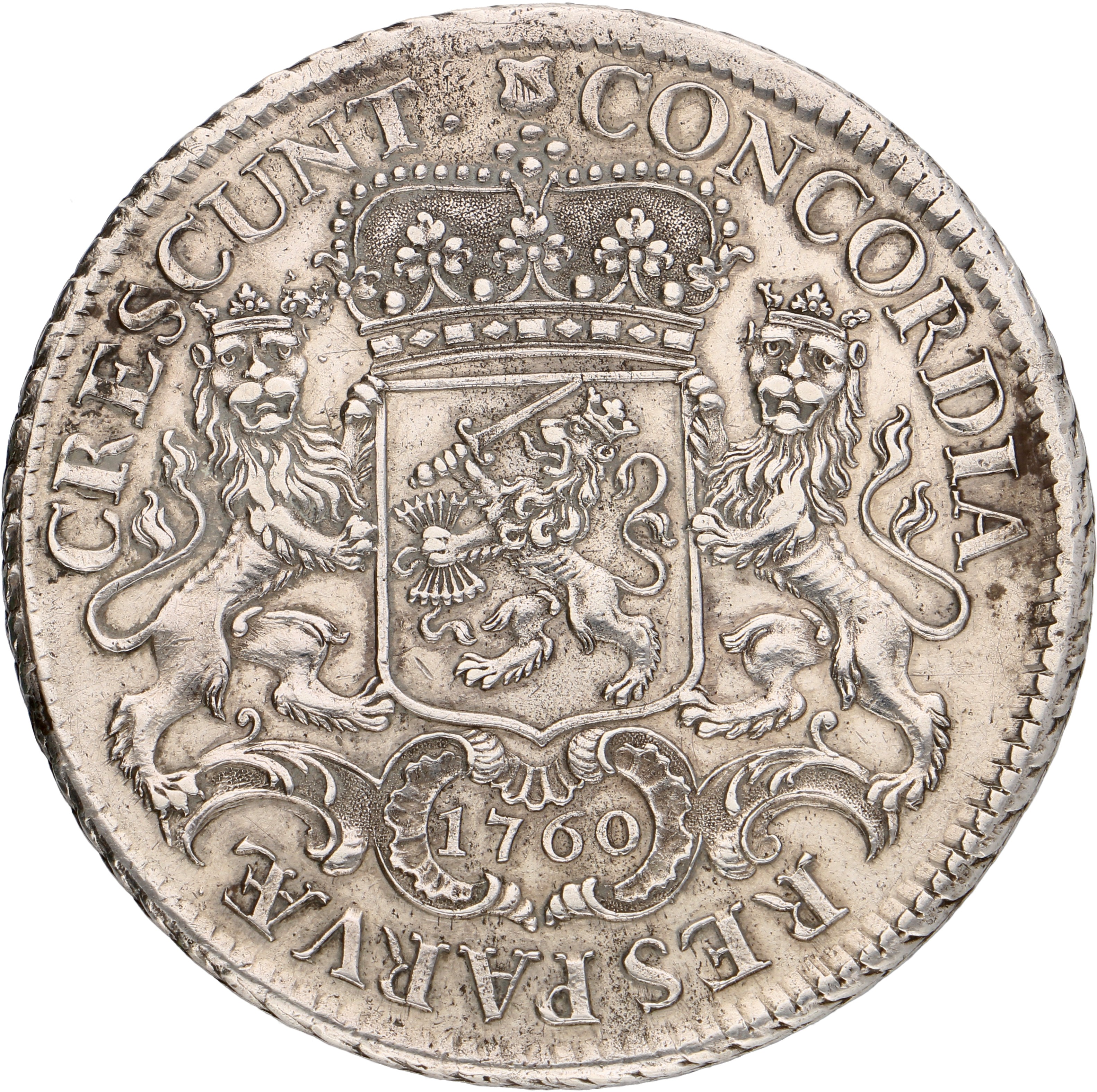 Dukaton of zilveren rijder. Utrecht. 1760. Prachtig.