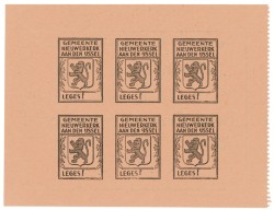 Nederland. 2½ gulden. Waardebon. Type 1940. Type Nieuwerkerk aan de IJssel. - UNC.