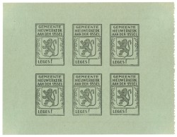 1940. 1 gulden. Waardebon. Type 1940. Type Nieuwerkerk aan de IJssel. - UNC.