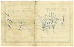 Nederland. 25 cent. Waardebon. Type 1940. Type Poederooijen. - Zeer Fraai -.