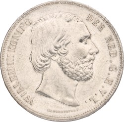 2½ Gulden. Willem III. 1858. Prachtig.