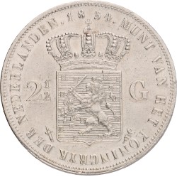 2½ Gulden. Willem III. 1854-52. Prachtig / UNC.