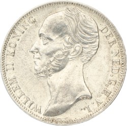 1 Gulden. Willem II. 1847. Prachtig.