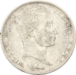 ½ Gulden. Willem I. 1822 U Zonder Michaut. Zeer Fraai.