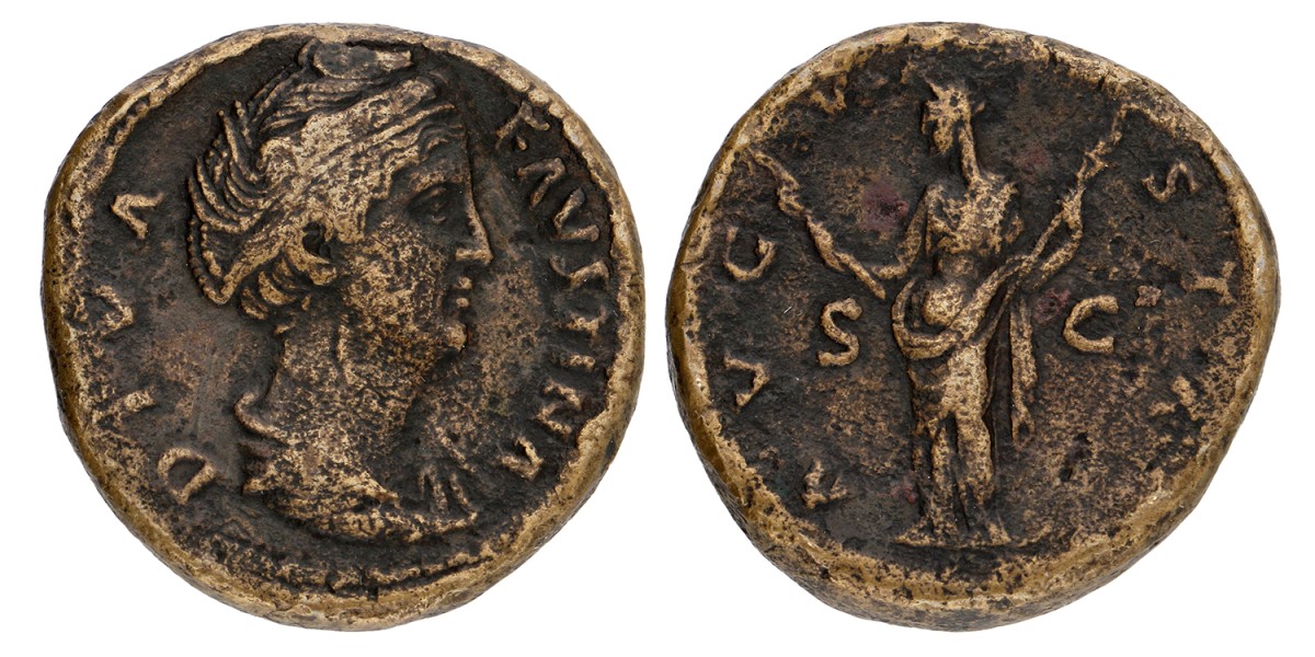 Roman Empire. Faustina Maior. Sestertius. ND (141).