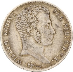 ½ Gulden. Willem I. 1819 U. Zeer Fraai +.