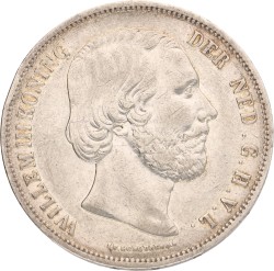 2½ Gulden. Willem III. 1852. Zeer Fraai / Prachtig.