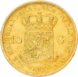 10 Gulden. Willem I. 1823 U. Zeer Fraai / Prachtig.
