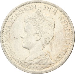 1 Gulden. Wilhelmina. 1916. Prachtig.