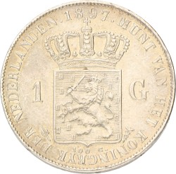 1 Gulden. Wilhelmina. 1897. Prachtig -.