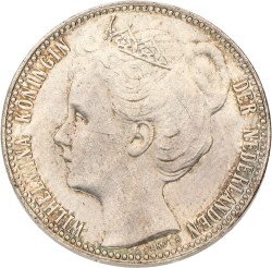 1 Gulden. Wilhelmina. 1907. Zeer Fraai / Prachtig.