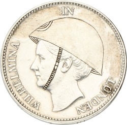 1 Gulden. Wilhelmina in Londen. 1940. Zeer Fraai +.