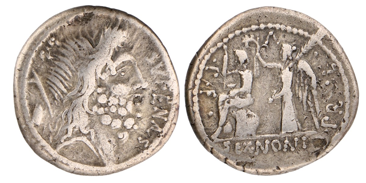 Roman Republic. M. Nonius Sufenas. Denarius. ND (59 BC).