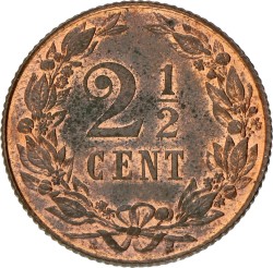 2½ Cent. Wilhlemina. 1905. UNC.