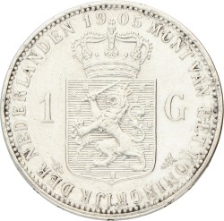 1 Gulden. Wilhelmina. 1905. Prachtig +.