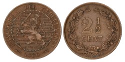 2½ Cent. Willem III. 1886. Prachtig.