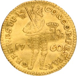 Gouden dukaat. West-Friesland. 1760. Zeer Fraai.