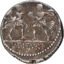 Roman Republic. L. Titurius L. f. Sabinus. Denarius. ND (89 BC).