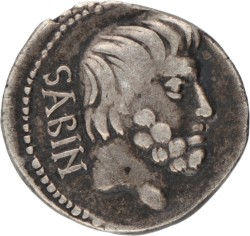 Roman Republic. L. Titurius L. f. Sabinus. Denarius. ND (89 BC).
