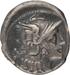 Roman Republic. Anonymous. Denarius. ND (157 - 156 BC).
