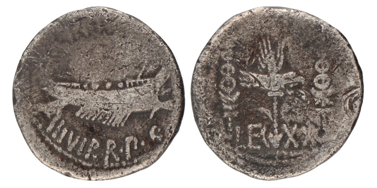 Roman Republic. Marcus Antonius. Denarius. ND (32 - 31 BC).