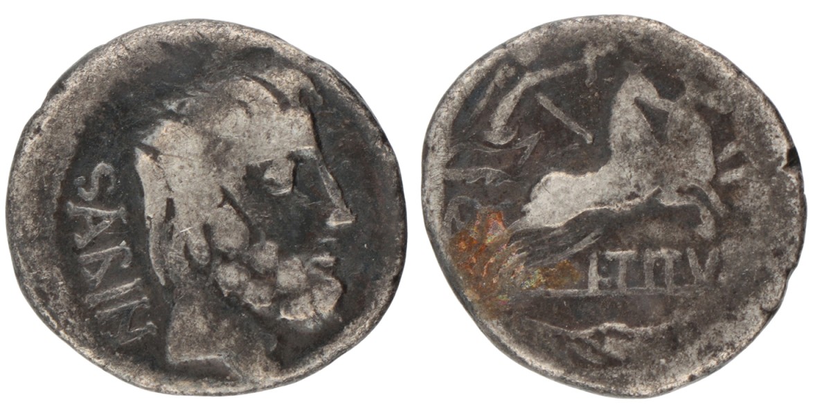 Roman Republic. L. Titiurius L.f. Sabinus. Denarius. ND (89 BC).
