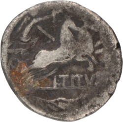 Roman Republic. L. Titiurius L.f. Sabinus. Denarius. ND (89 BC).