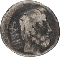 Roman Republic. L. Titiurius L.f. Sabinus. Denarius. ND (89 BC).