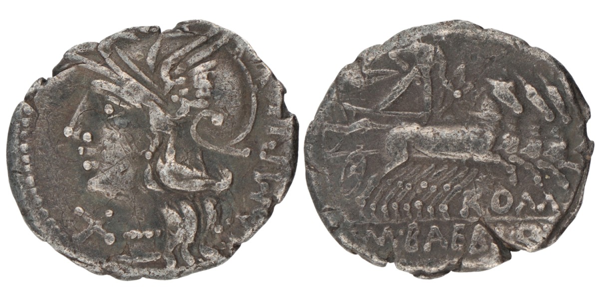 Roman Republic. M. Baebius Q.f. Tampilus. Denarius. ND (137 BC).