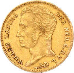 10 Gulden. Willem I. 1825 B. Zeer Fraai / Prachtig.