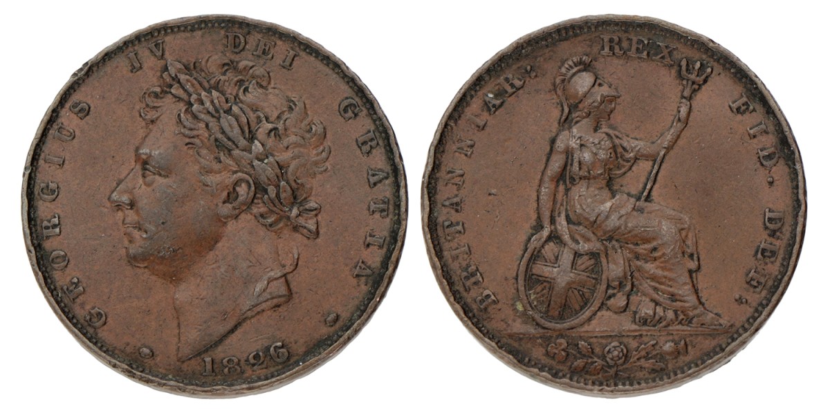 Great Britain. George IV. Farthing. 1826.