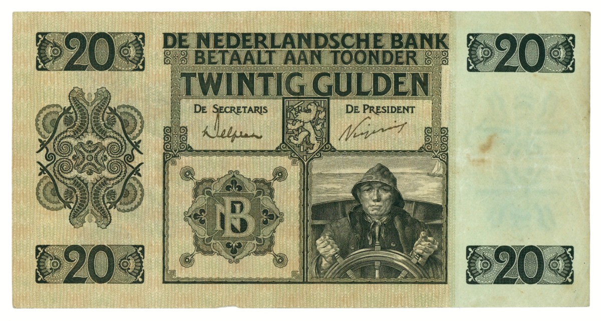 Nederland. 20 gulden. Bankbiljet. Type 1926. - Zeer Fraai +.