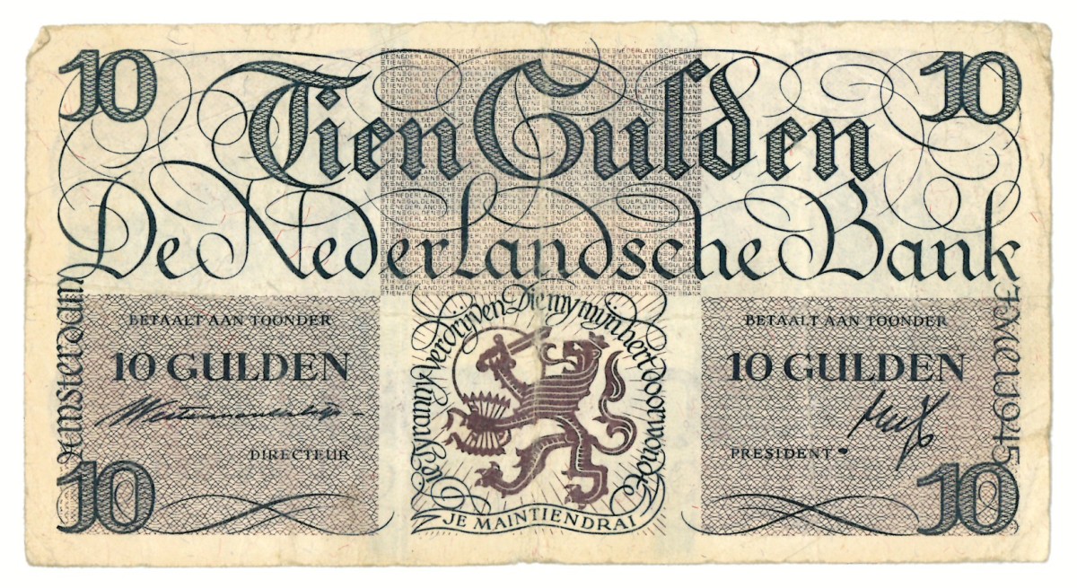 Nederland. 10 gulden. Bankbiljet. Type 1945. - Fraai.