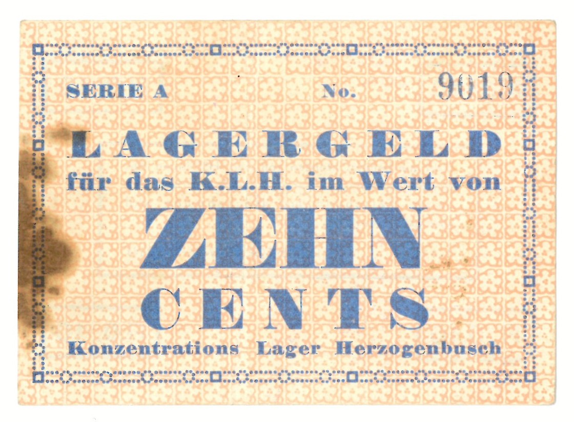 Nederland. 10 cents. Bankbiljet. Type 1943. - Zeer Fraai.